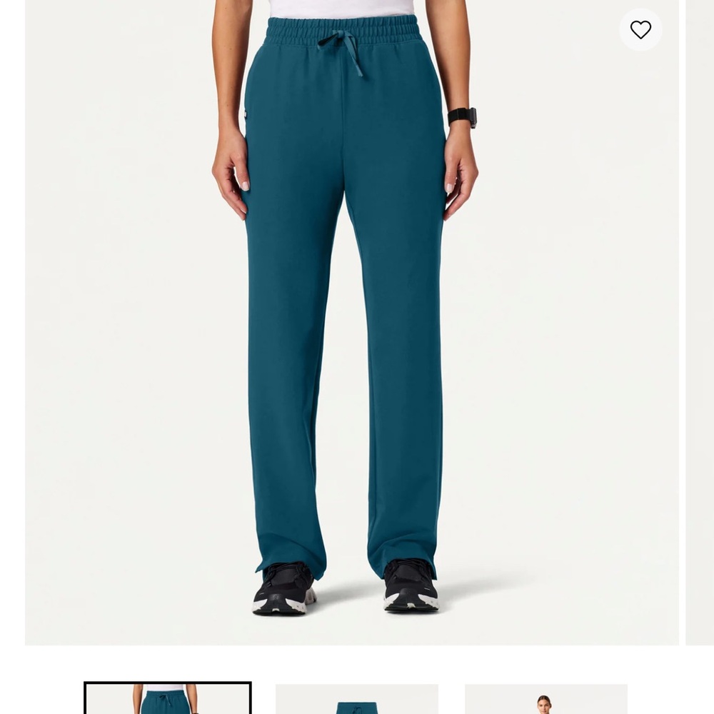 woman’s caribbean blue high wasted scrub pants